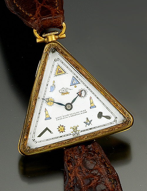 Masonic Symbol Gold Watch